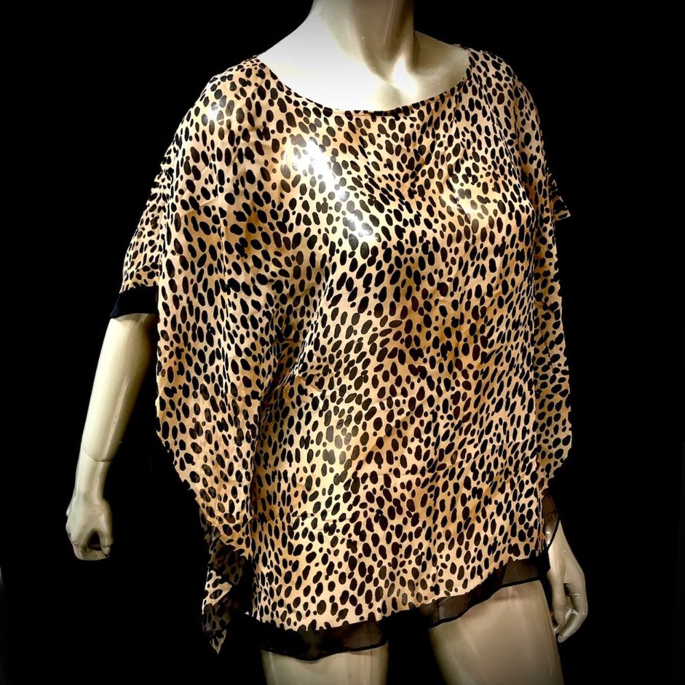 Talbots Leopard Sheer Top